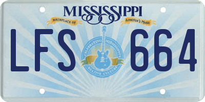 MS license plate LFS664