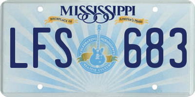 MS license plate LFS683