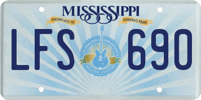 MS license plate LFS690