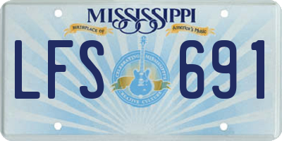 MS license plate LFS691