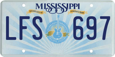 MS license plate LFS697
