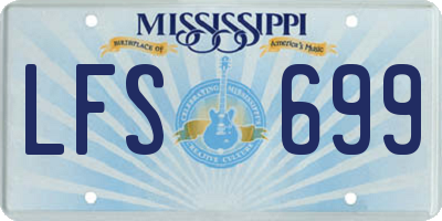 MS license plate LFS699