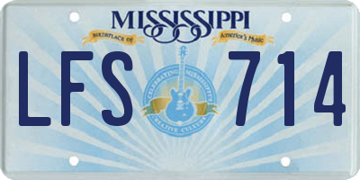 MS license plate LFS714