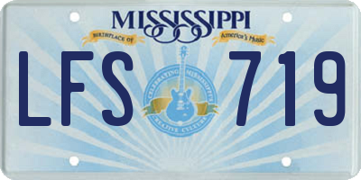 MS license plate LFS719