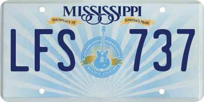MS license plate LFS737