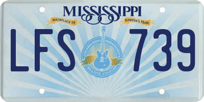 MS license plate LFS739