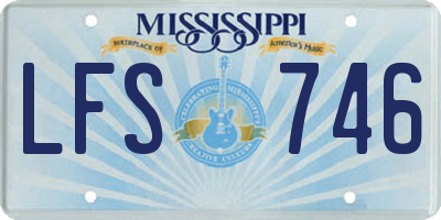 MS license plate LFS746