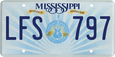 MS license plate LFS797