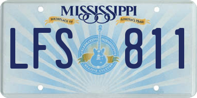 MS license plate LFS811