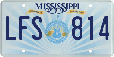 MS license plate LFS814