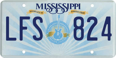 MS license plate LFS824