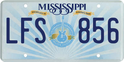MS license plate LFS856