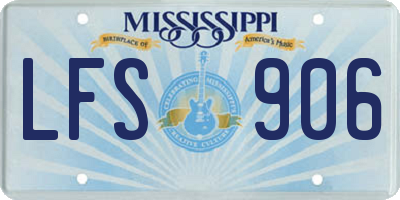 MS license plate LFS906
