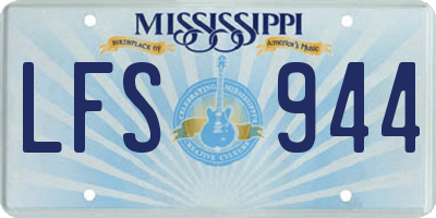MS license plate LFS944