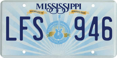 MS license plate LFS946