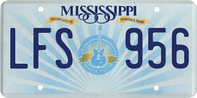MS license plate LFS956