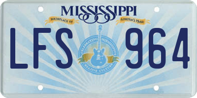 MS license plate LFS964