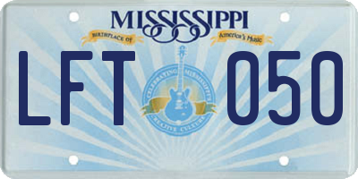 MS license plate LFT050