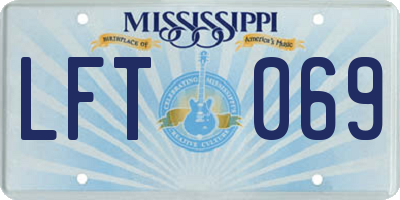 MS license plate LFT069