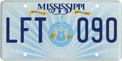 MS license plate LFT090