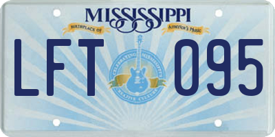 MS license plate LFT095