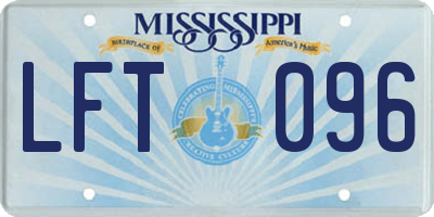 MS license plate LFT096