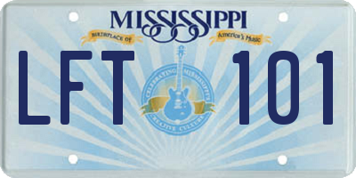 MS license plate LFT101