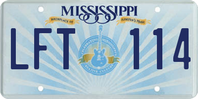 MS license plate LFT114