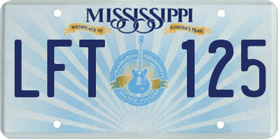 MS license plate LFT125
