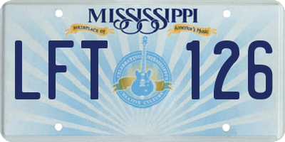 MS license plate LFT126