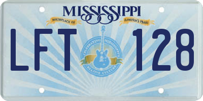 MS license plate LFT128