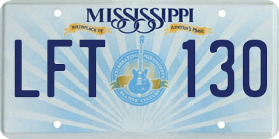 MS license plate LFT130