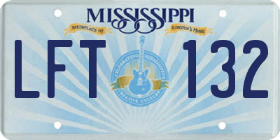 MS license plate LFT132