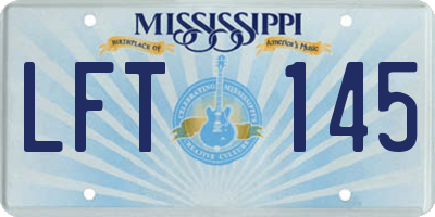 MS license plate LFT145