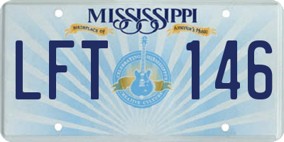 MS license plate LFT146