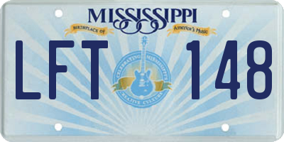 MS license plate LFT148