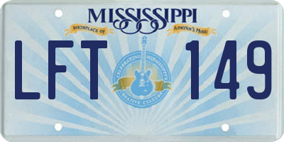 MS license plate LFT149