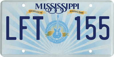 MS license plate LFT155
