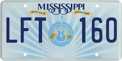 MS license plate LFT160