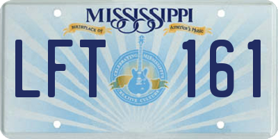 MS license plate LFT161