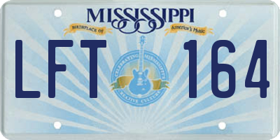 MS license plate LFT164