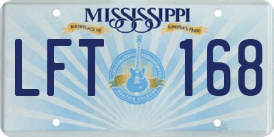 MS license plate LFT168