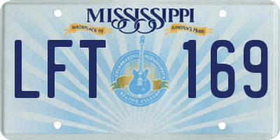 MS license plate LFT169