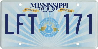 MS license plate LFT171