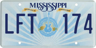 MS license plate LFT174