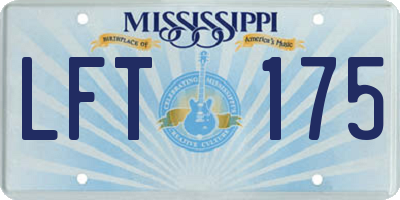 MS license plate LFT175