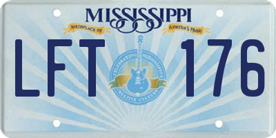 MS license plate LFT176