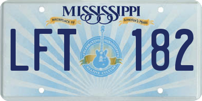 MS license plate LFT182