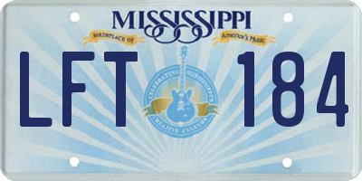 MS license plate LFT184