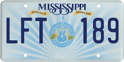 MS license plate LFT189